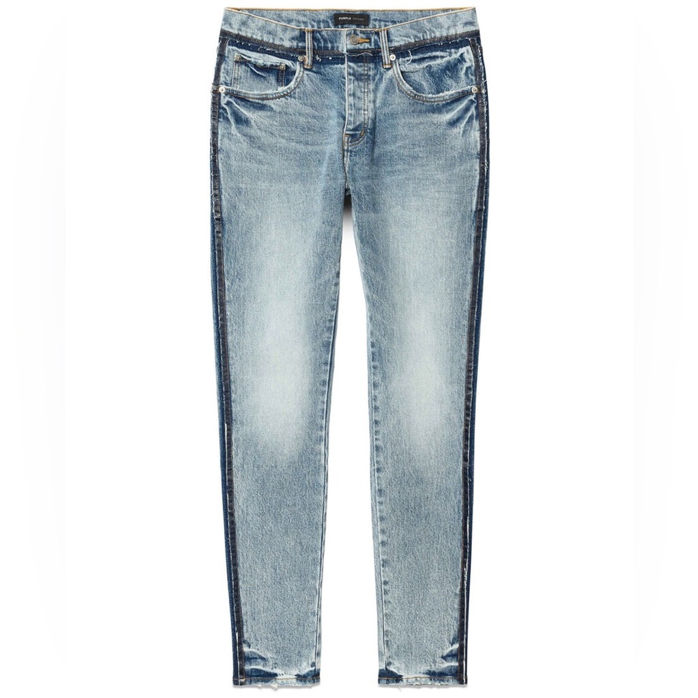 PURPLE BRAND P001 MID INDIGO SPOW424 SKINNY SHADOW SEAM SIZE 36